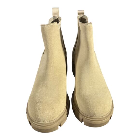 Steve Madden Howler Lug Sole Chelsea Boots Tan Suede Women’s 8.5 Chunky Platform - Picture 3 of 8